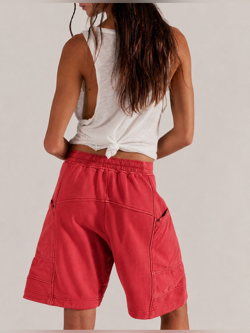 NWT Free People We The Free Jet Set Shorts - Salsa Red - Small, Large - Picture 4 of 9